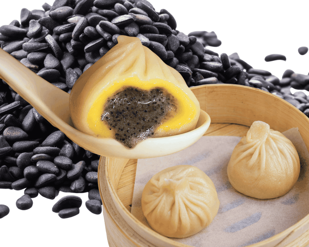 40.Black Sesame Xiao Long Bao (Contains Peanuts）(2pcs)/ / 40.Sesame Noir Xiao Long Bao (2mrx)/