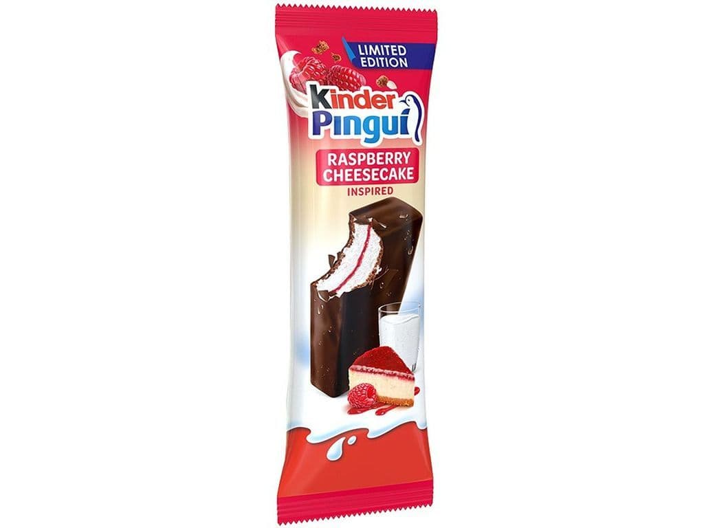 Kinder Pingui Raspberry Cheesecake European Chocolate Cream Refrigerator Snack