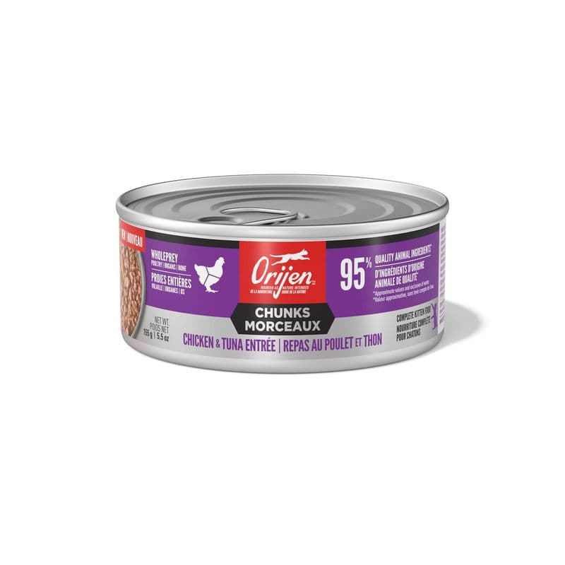 Orijen Chunks Wet Kitten Food Chicken + Tuna Entrée 155 g