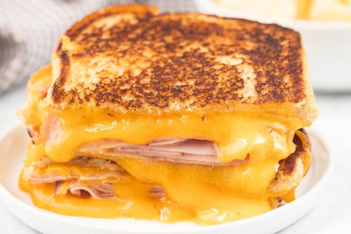 Classic Melt Cheese & Ham Panini with Kettle Chips