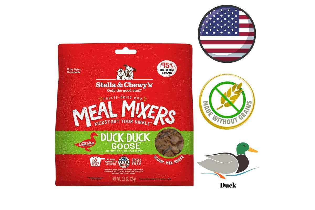 Stella & Chewy's - Duck Duck Goose Freeze Dried Raw Meal Mixers For Dogs - 3.5 Oz