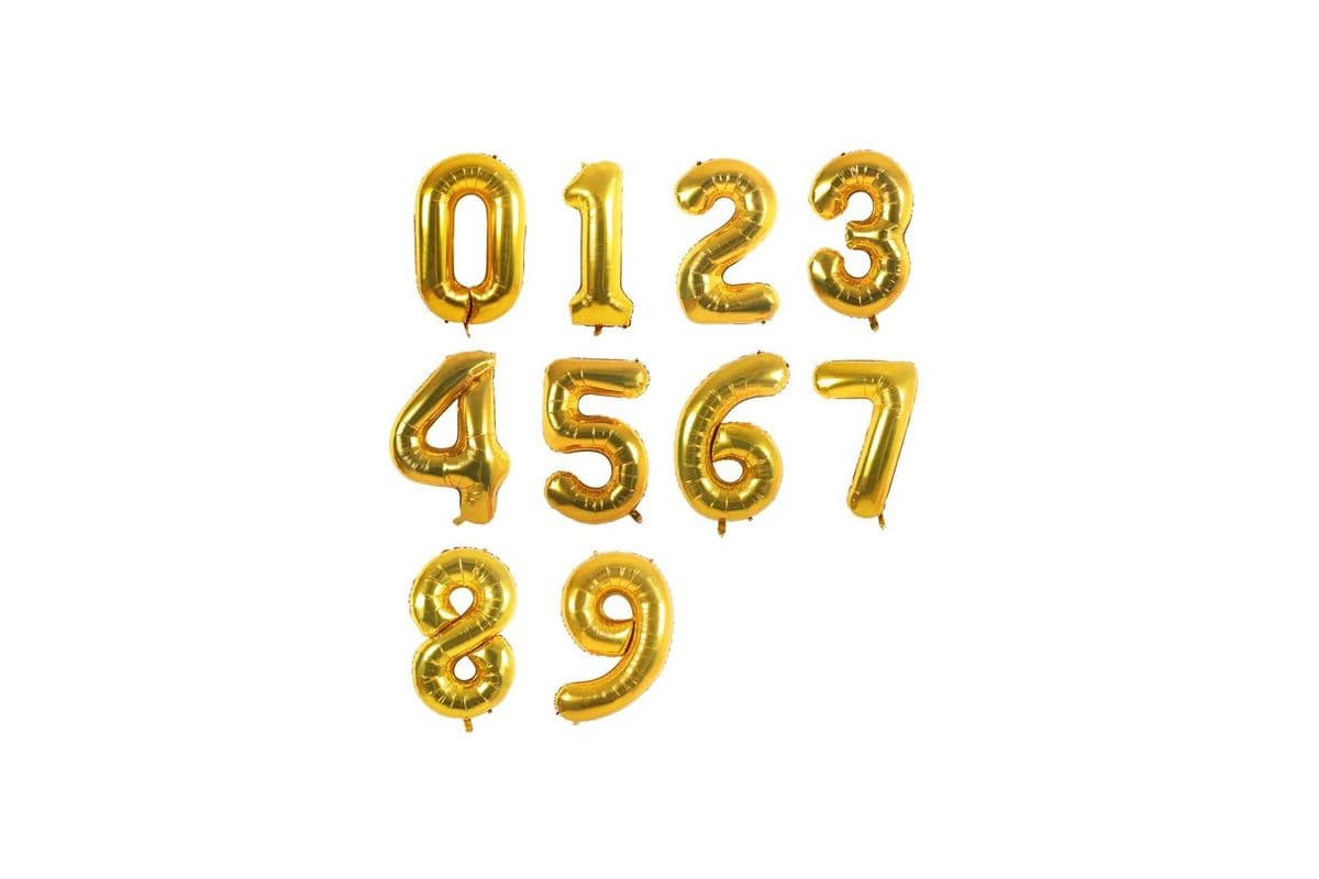 Gold Foil Number Balloon – 32"