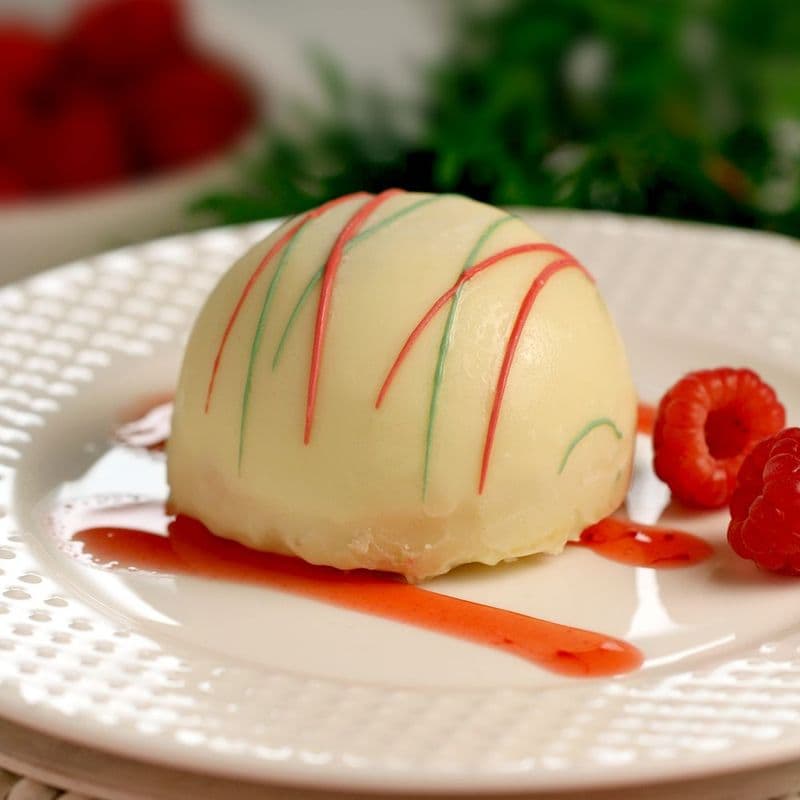 White Chocolate Raspberry Christmas Ornament
