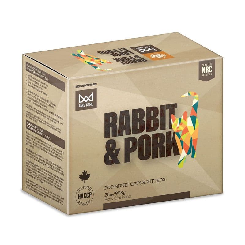 Big Country Raw Fare Game Rabbit and Pork - 4 x 1/2 lb