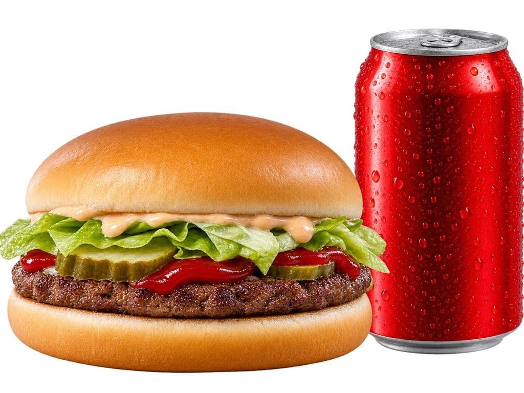 Halal Beef Burger & FREE Pop