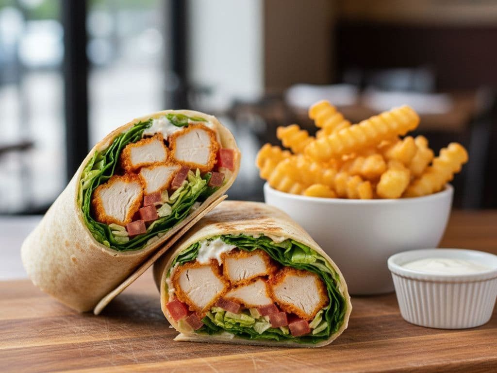 Buffalo Crispy Chicken Wrap w/ fries