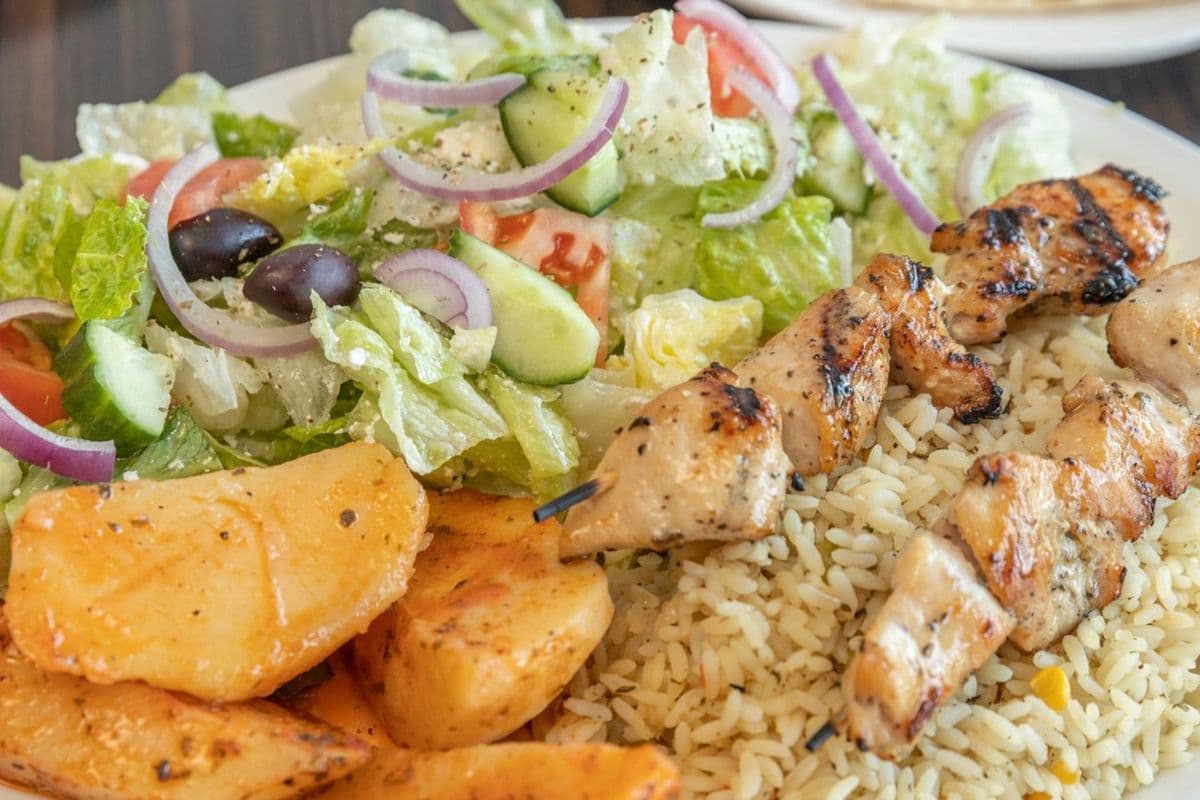 Chicken Souvlaki Dinner