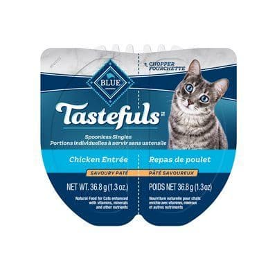 Blue Buffalo Tastefuls Spoonless Singles Cat Chicken Entrée Pate 2.6oz