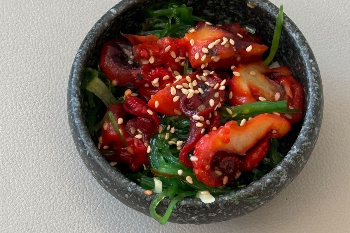 Baby Octopus and Seaweed Salad