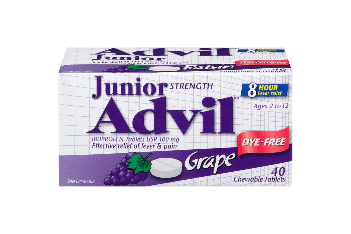 Children's Advil Junior Ages 2- 12 100mg Chewable Tablets (40 ct)