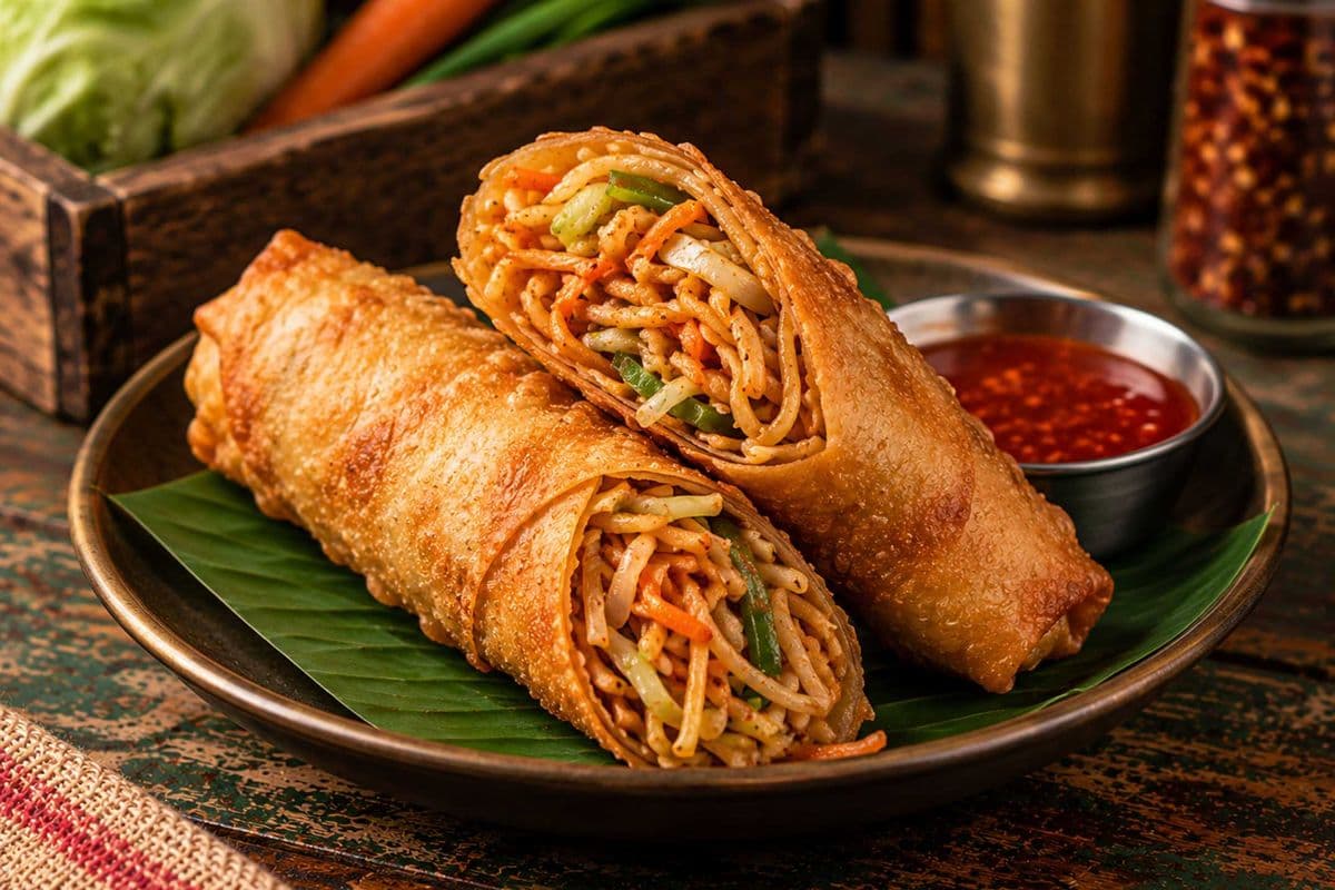 Chowmein Spring Rolls