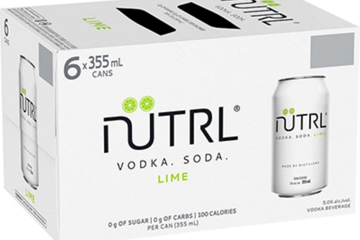 NÜTRL Vodka Soda Liquor, Lime (6 x 355 ml) (1 x 355 ml)