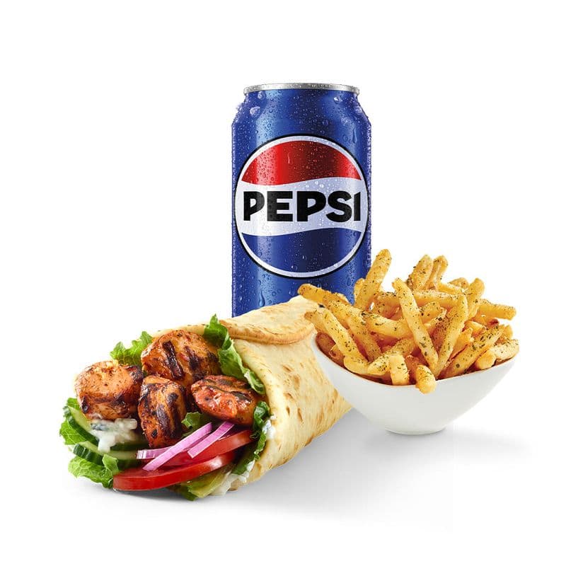 Combo pita classique - Poulet épicé / Classic pita combo - Spicy chicken