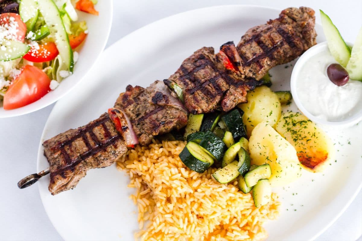 Beef Kebob and Side