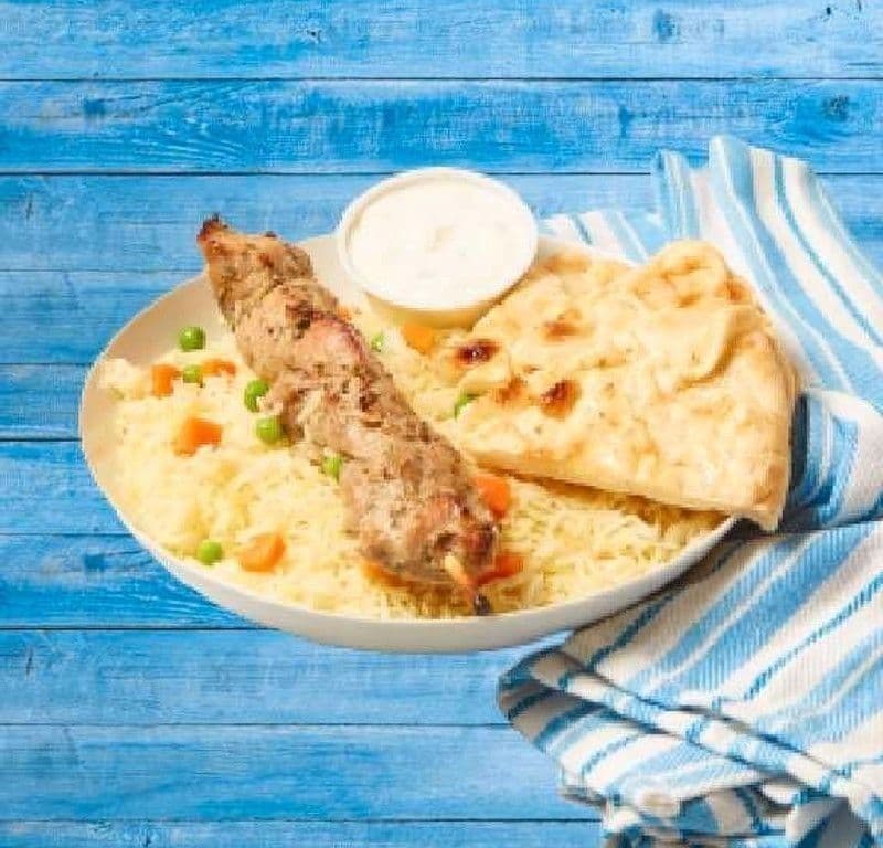 Pork Souvlaki Rice Bowl