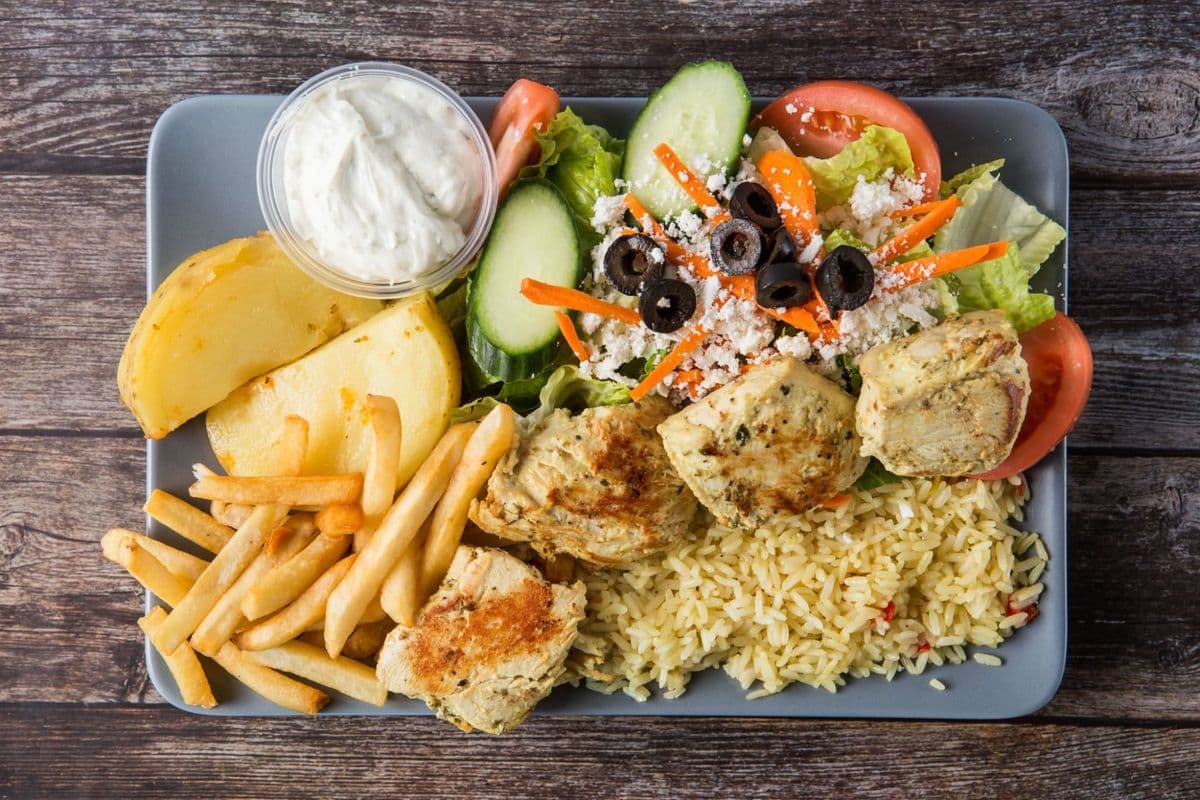 Chicken Souvlaki Dinner