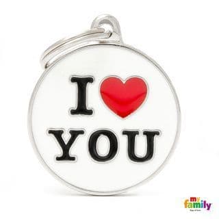 MyFamily I Love You Engraved Tag