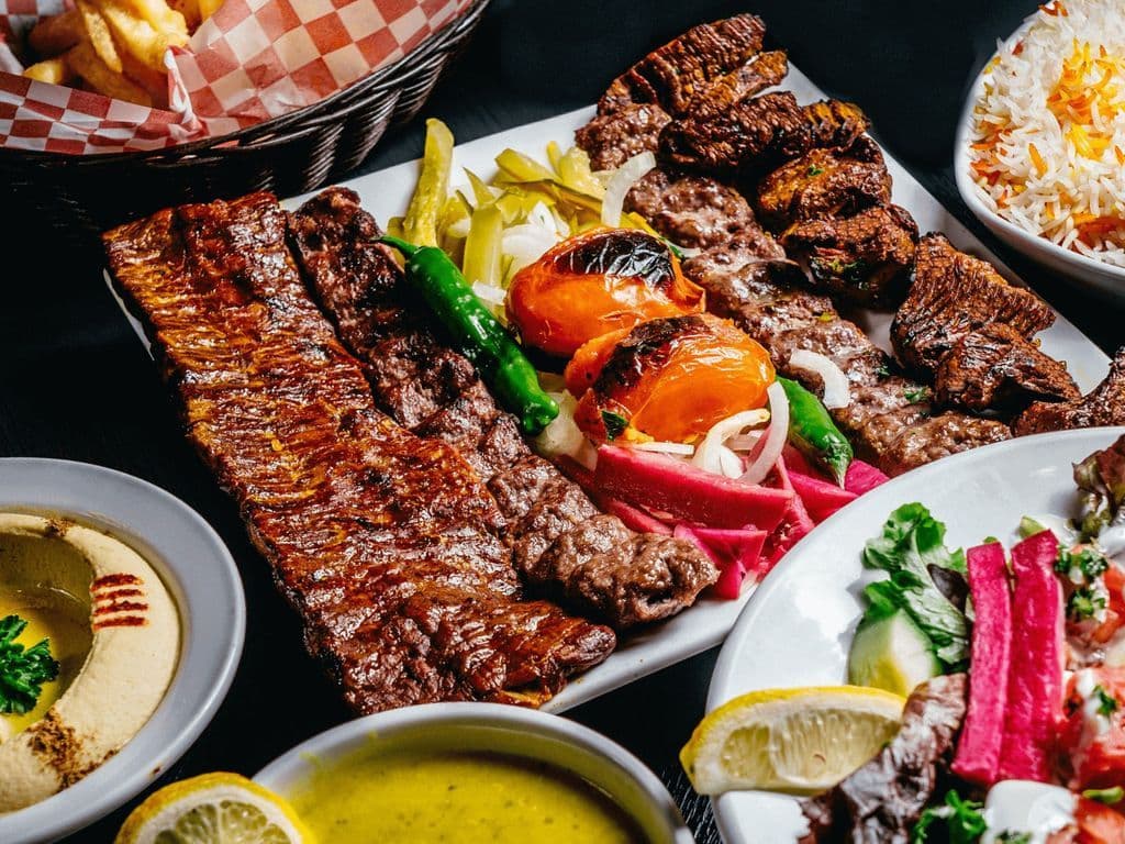 Family grills beef