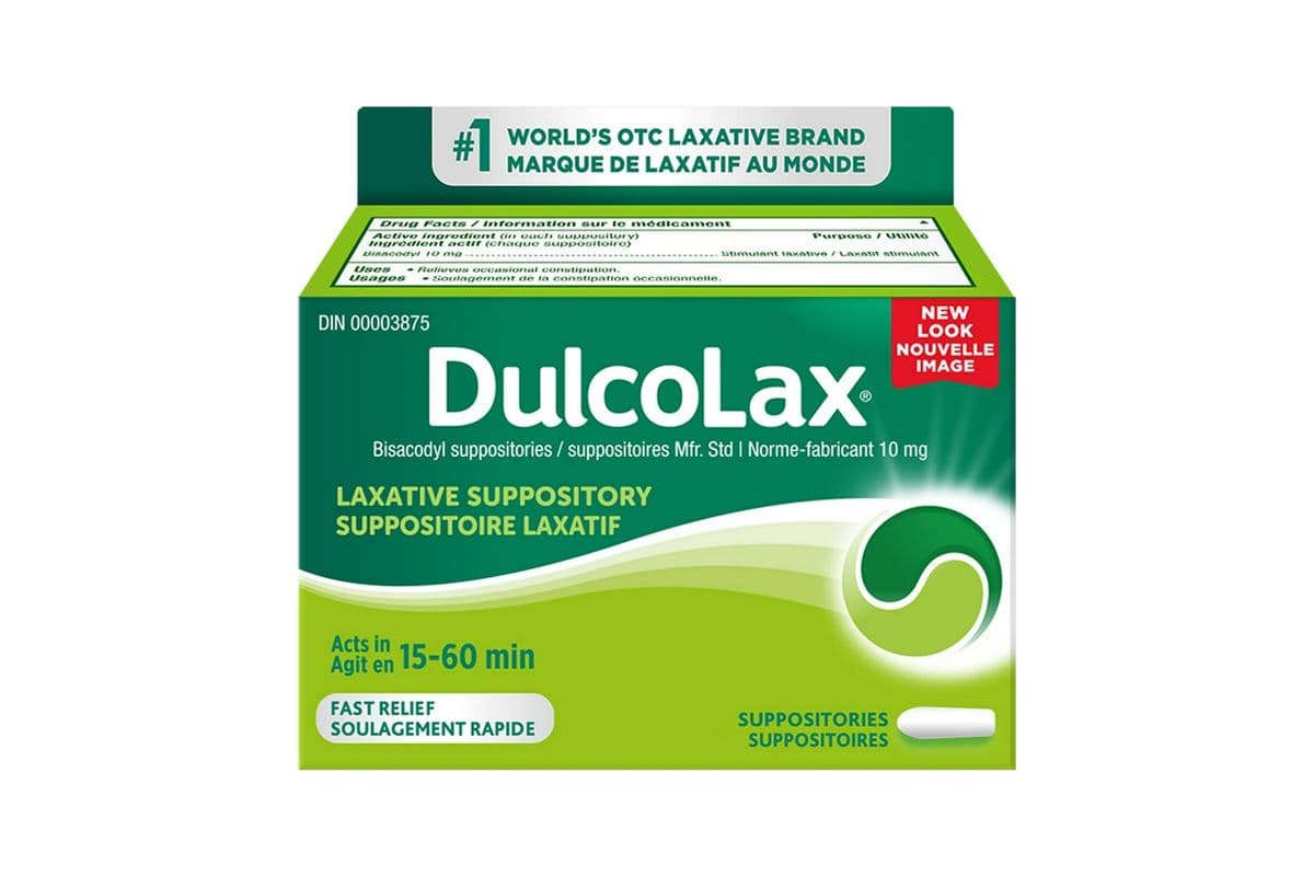 Dulcolax Bisacodyl 10 mg Suppositories (6 ct)