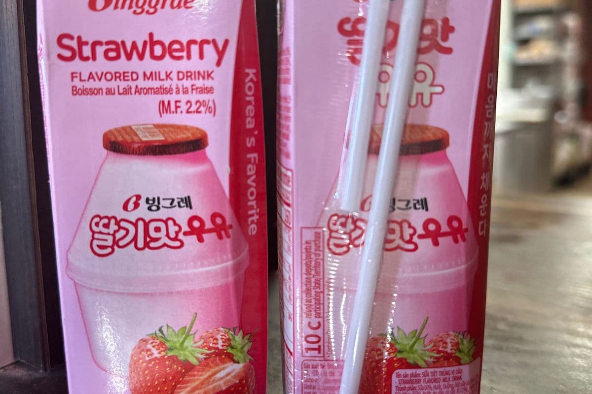 Strawberry flavored milk