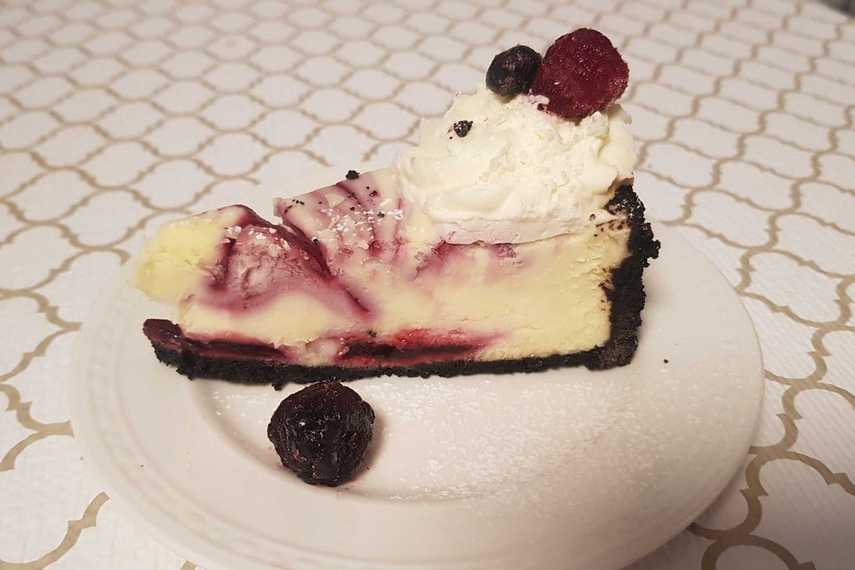 White Chocolate Raspberry Cheesecake