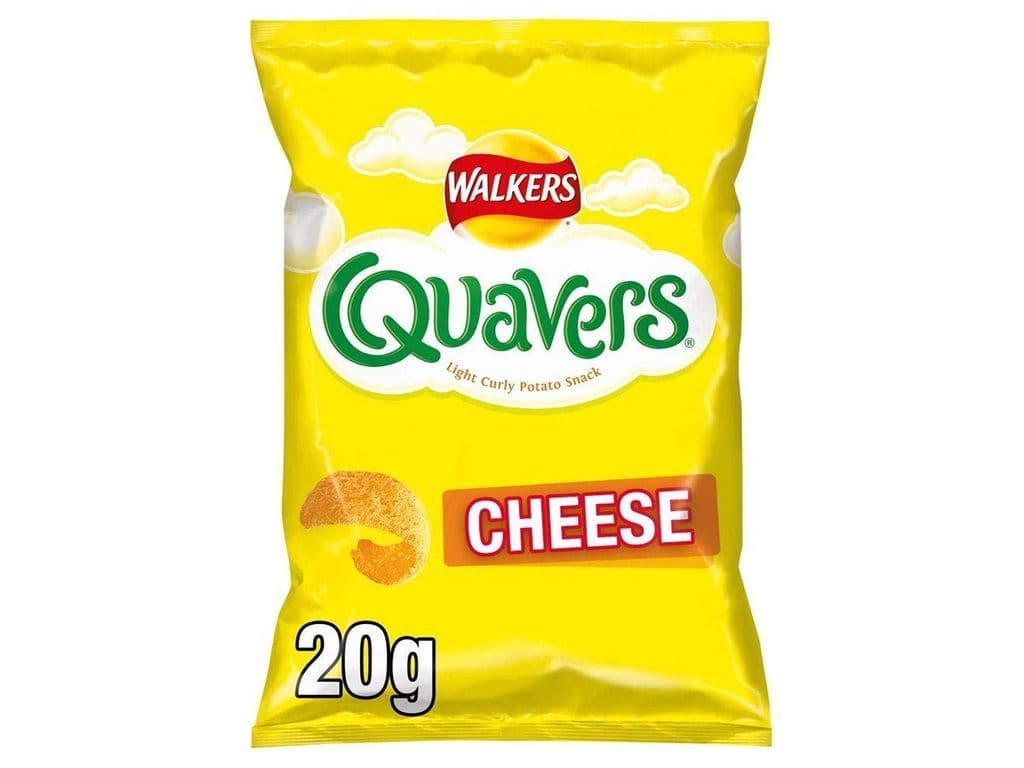Walkers Quavers Cheese Curly Potato Crisps UK 20g British Chips