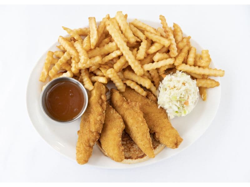 Filets de poulet pané (4) assiette / Breaded Chicken Fillets (4) Plate