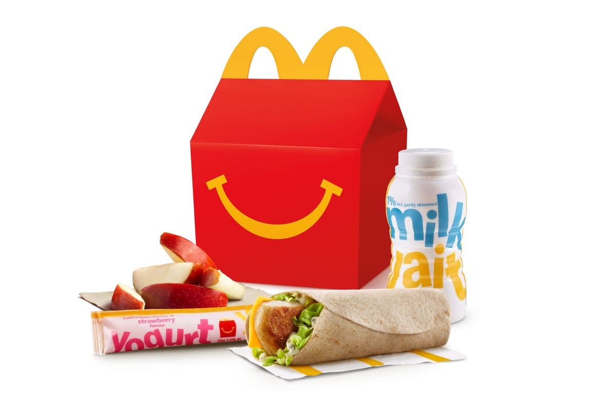 Happy Meal Grilled Chicken Snack Wrap with Apple Slices [290-400 Cals]