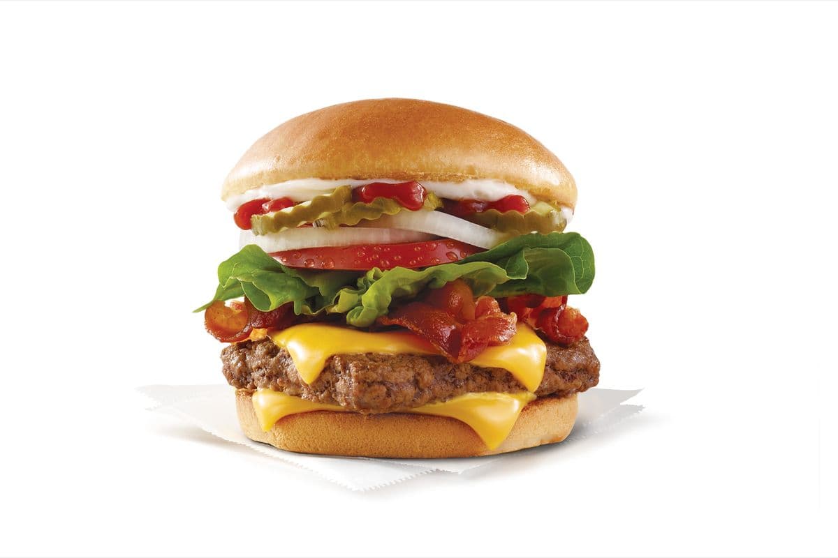 Bacon de luxe simple avec fromage 1/4 lb* / Bacon Deluxe 1/4 lb* Single with Cheese (Cals: 650)
