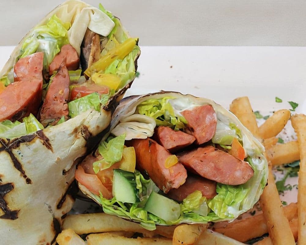 Greek Sausage Wrap