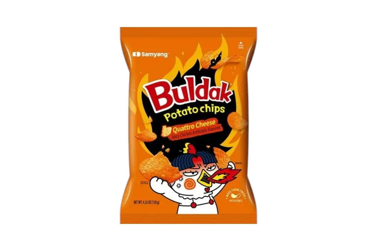 Buldak Potato Chips Quattro Cheese (South Korea) (120g) (170 Cal)