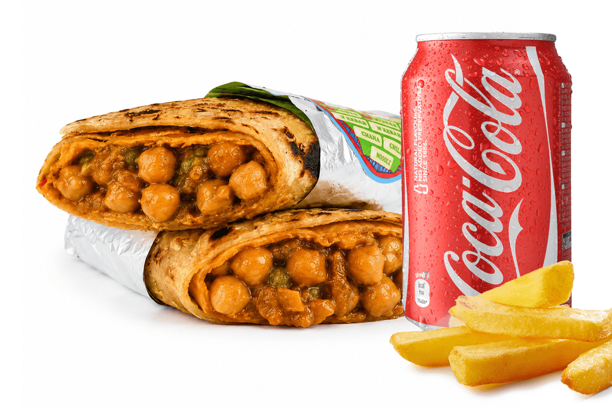 Chana Masala Roll Meal