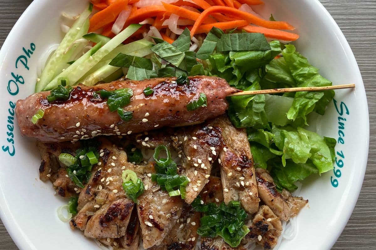 76. GRILLED CHICKEN, & HONEY-GARLIC PORK