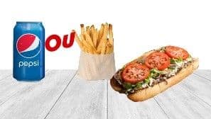 Promo Combo #28- Sous-marin 10" Frite ou Breuvage / Promo Combo #28 Submarine 10"' & Fries or drink