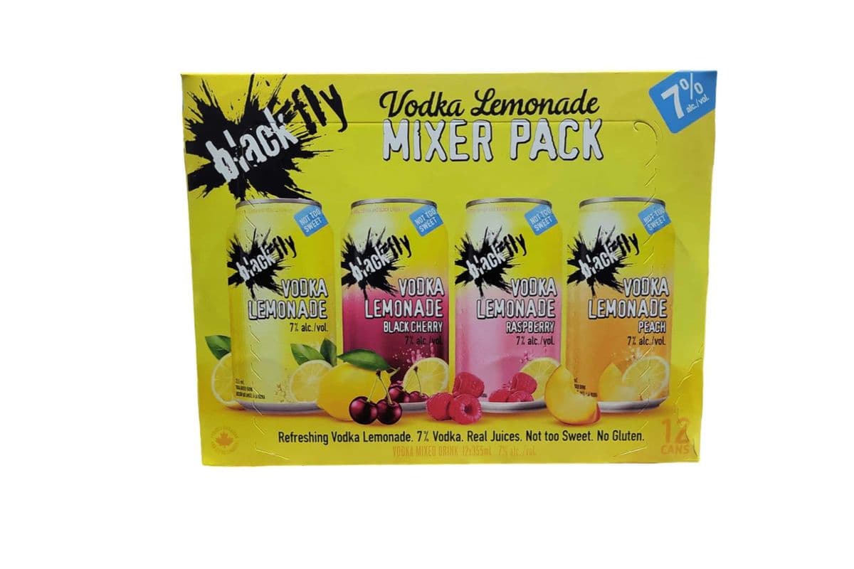 Black Fly Vodka Lemonade Mixer Pack (12 x 355ml Cans)