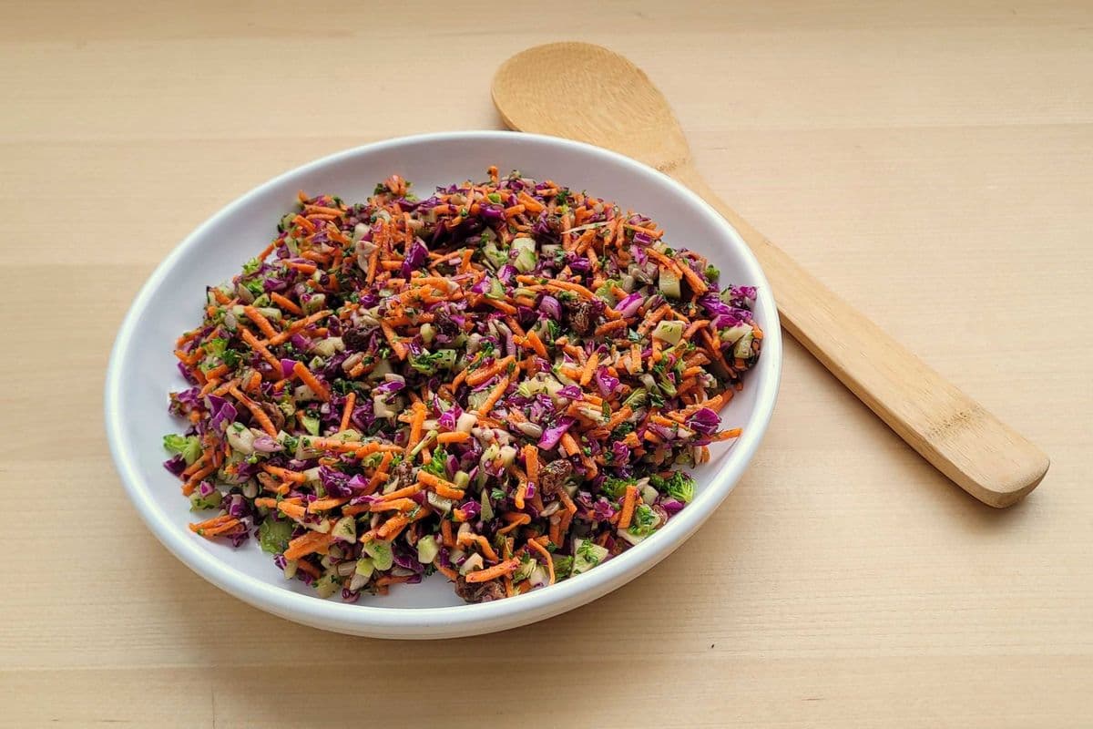 Honey Broccoli Cabbage Slaw