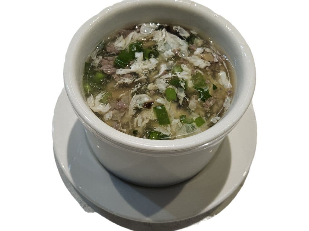 205 (Small) Minced Beef Egg Drop Soup 西湖牛肉羹 