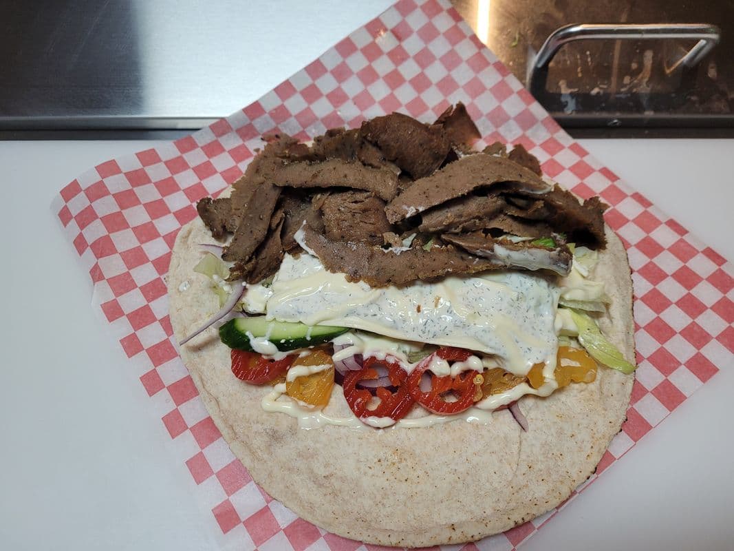 9" Lamb Donair Pita Wrap