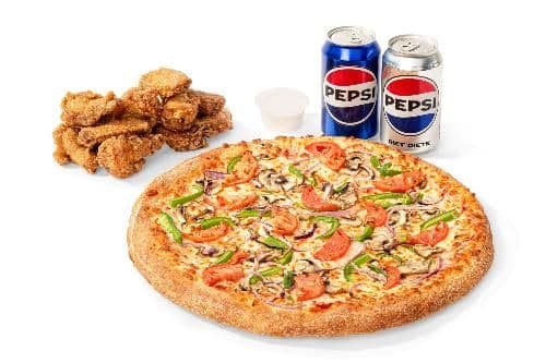 Large Mamas Pizza & 15 Wings
