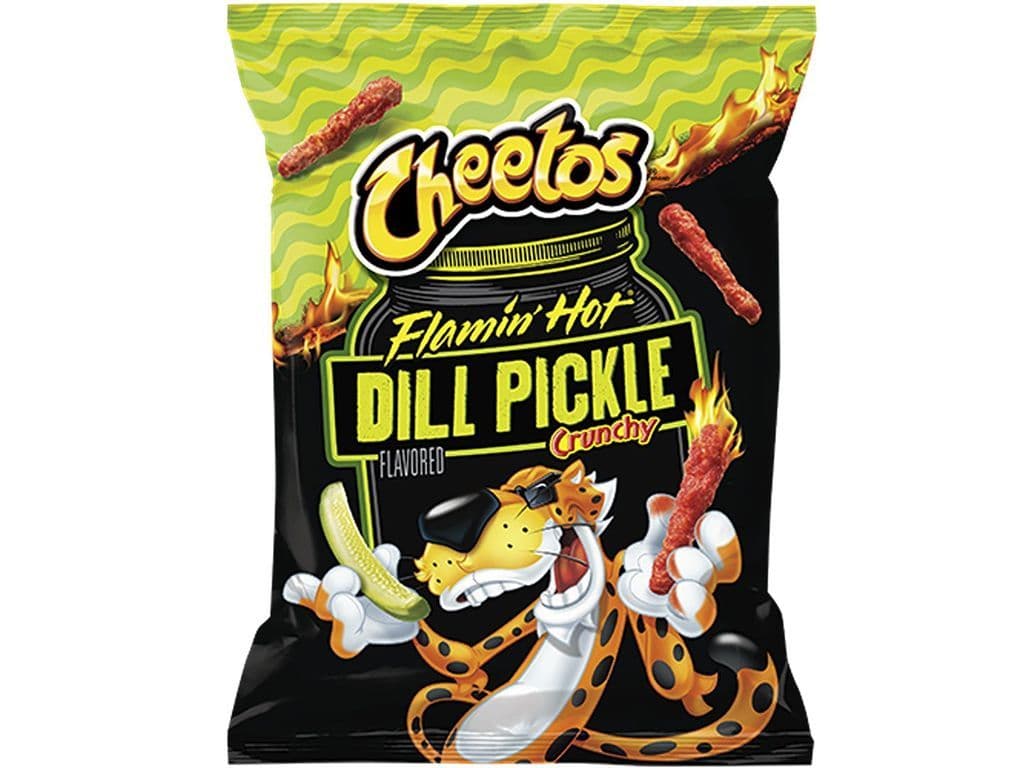 Cheetos Crunchy Flamin Hot Dill Pickle Spicy and Tangy Corn Puff Chips 268g