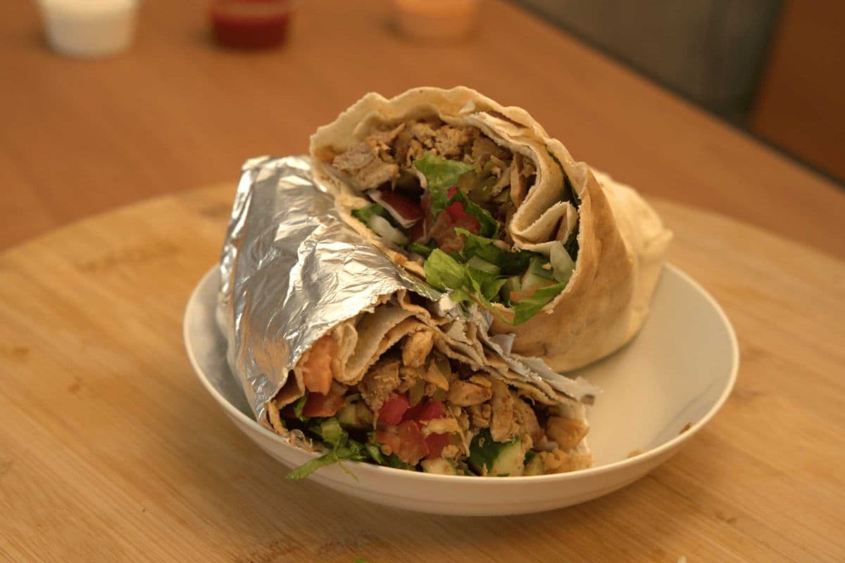 Chicken Beef Mix Shawarma Wrap