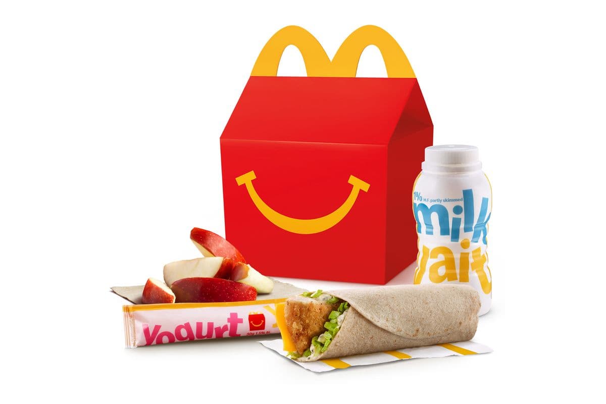 Happy Meal Crispy Chicken Snack Wrap with Apple Slices [360-470 Cals]