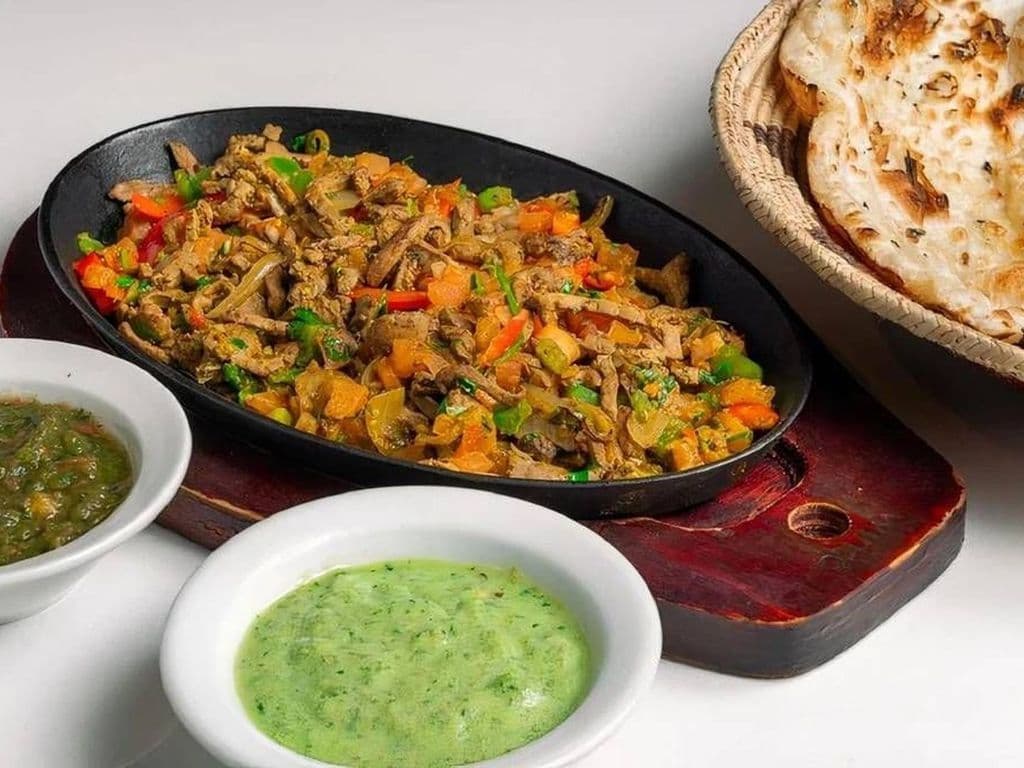 Charred Beef Plate with Freshly Baked Yemeni Bread