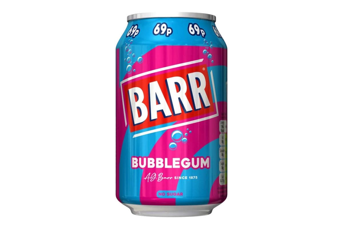 Barr Bubblegum No Sugar (330ml) (5 Cal)