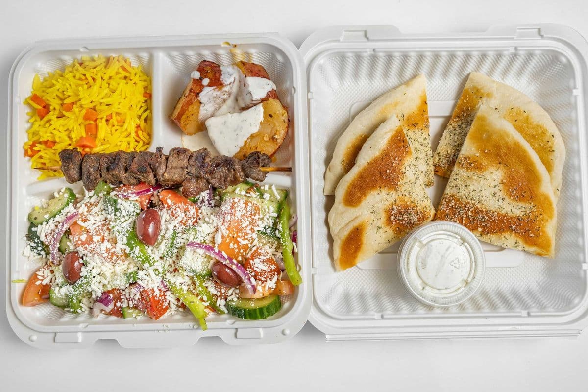 Beef Souvlaki (Full Plate)