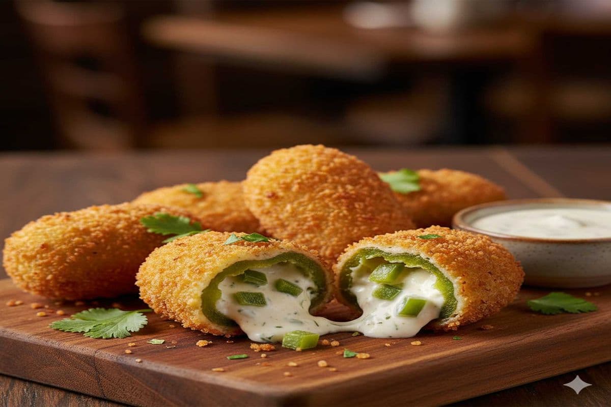 Cheesy jalapeño poppers