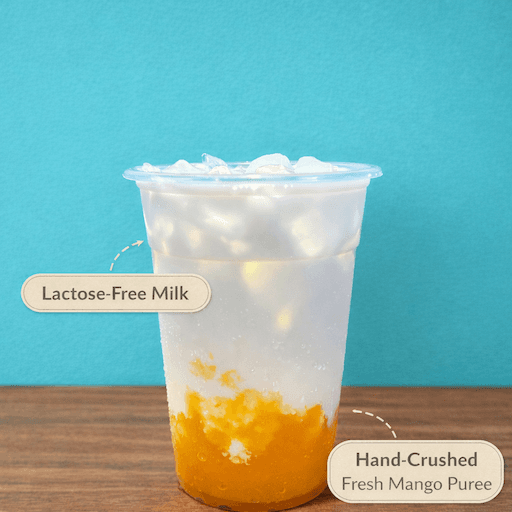 [Promotion]. Iced Mango Latte / 망고 라떼 / 冰芒果拿铁