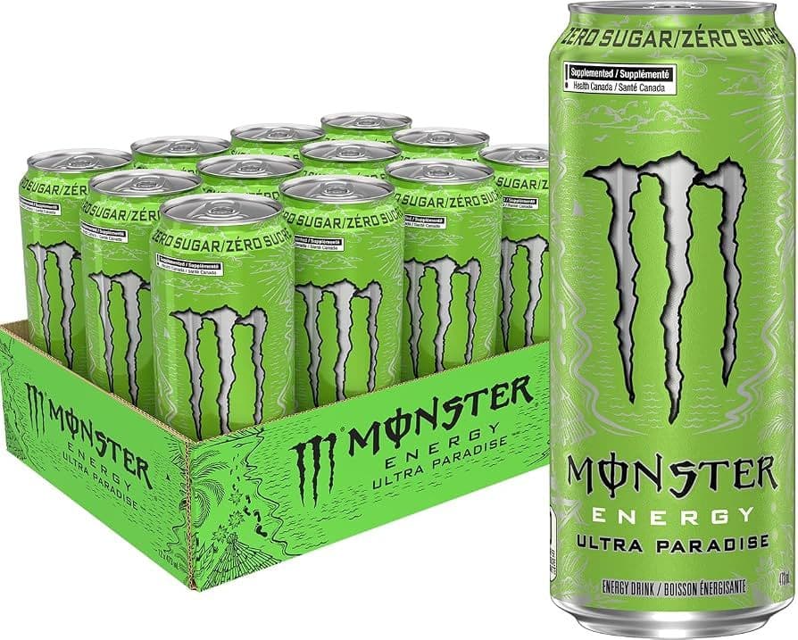 Monster Boisson Énergisante Ultra Paradise 473ml/ Monster Energy Drink Ultra Paradise  473ml
