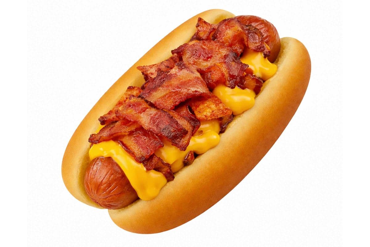 Beef Bacon Cheese Hot Dog