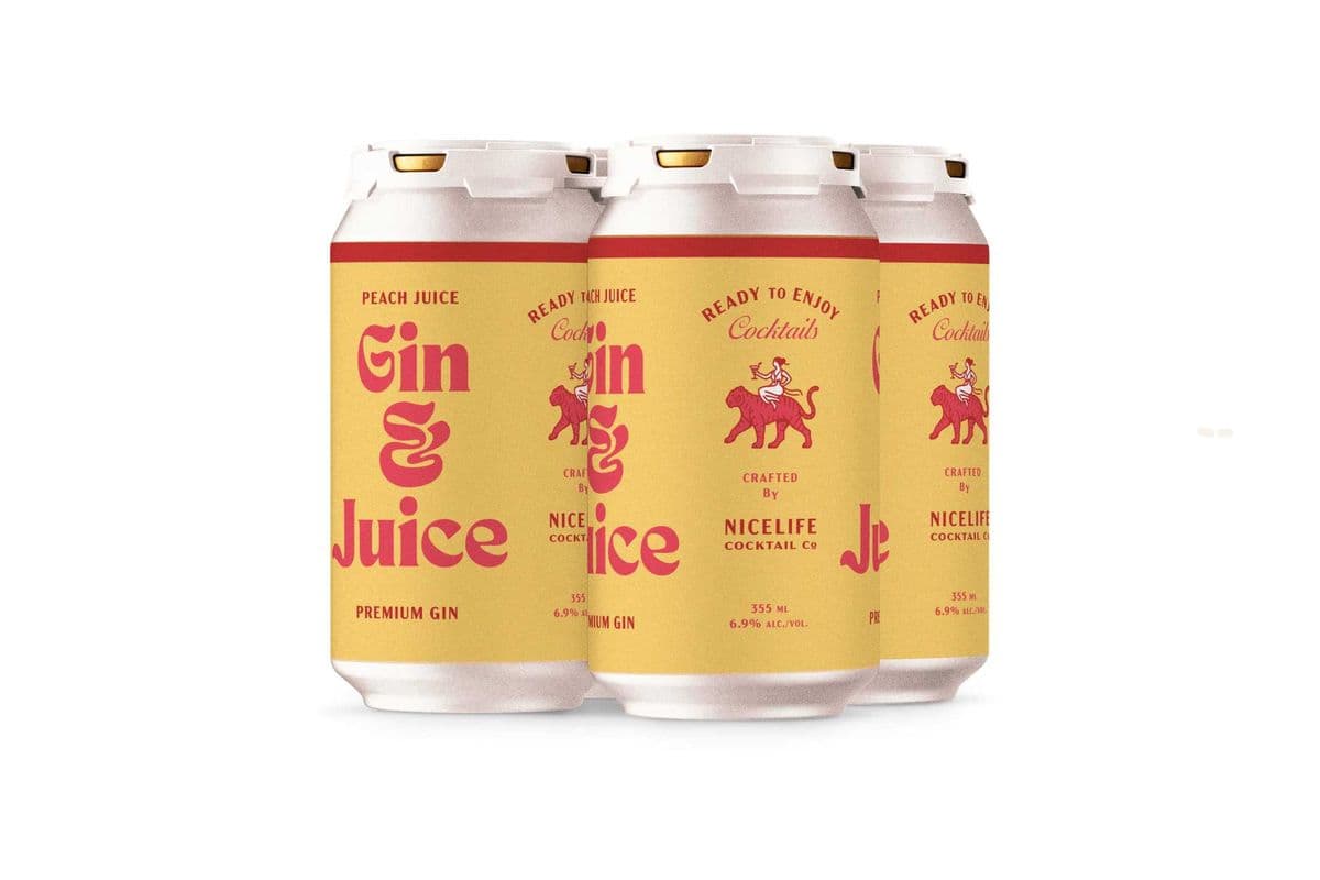 Nicelife Gin & Juice Peach (4 Cans) (1 x 4x355ML)
